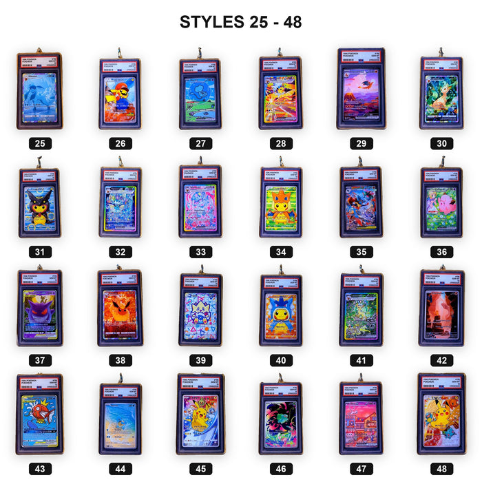 Mini Graded-Slab Card Keychain | Acrylic Collector Slab | 70 Styles