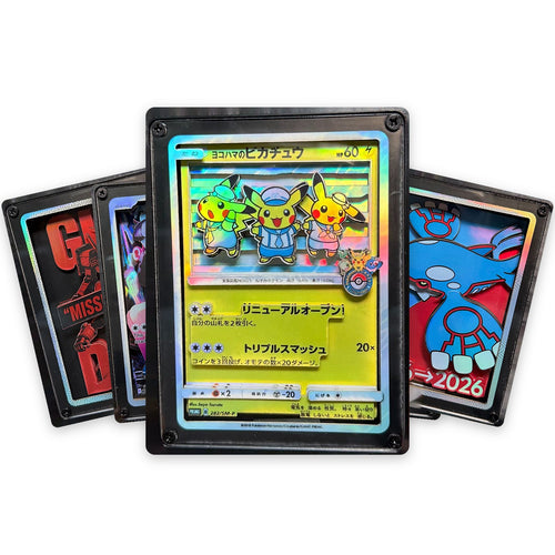 Holographic paper-cut fridge magnets, Anime Card Art, several styles on white background