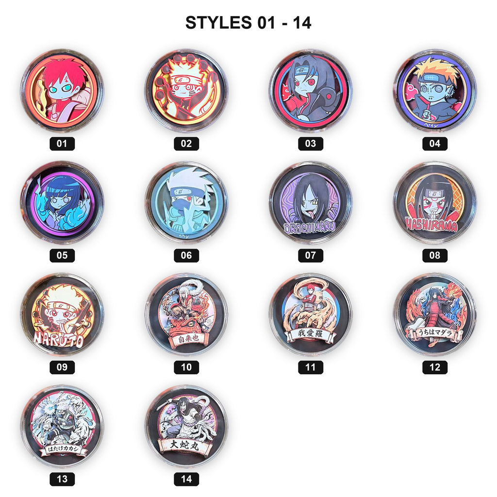 Shinobi Collection 3D layered paper-cut fridge magnets style chart 1 with style numbers