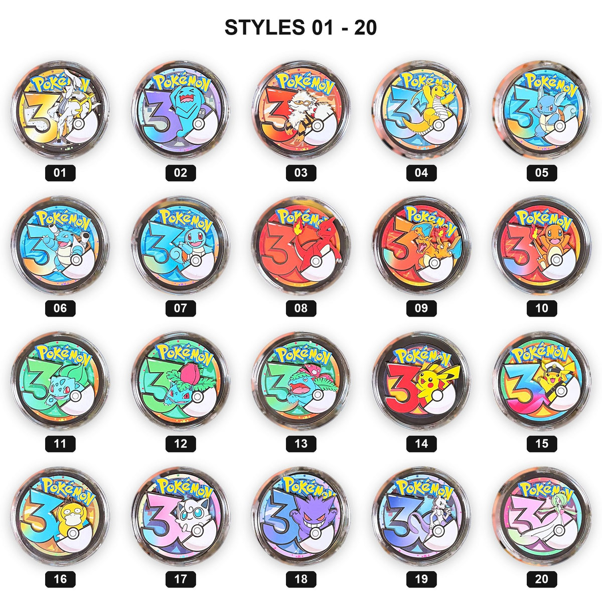 Creature Collection Vol.1 3D layered paper-cut fridge magnets style chart 1 with style numbers