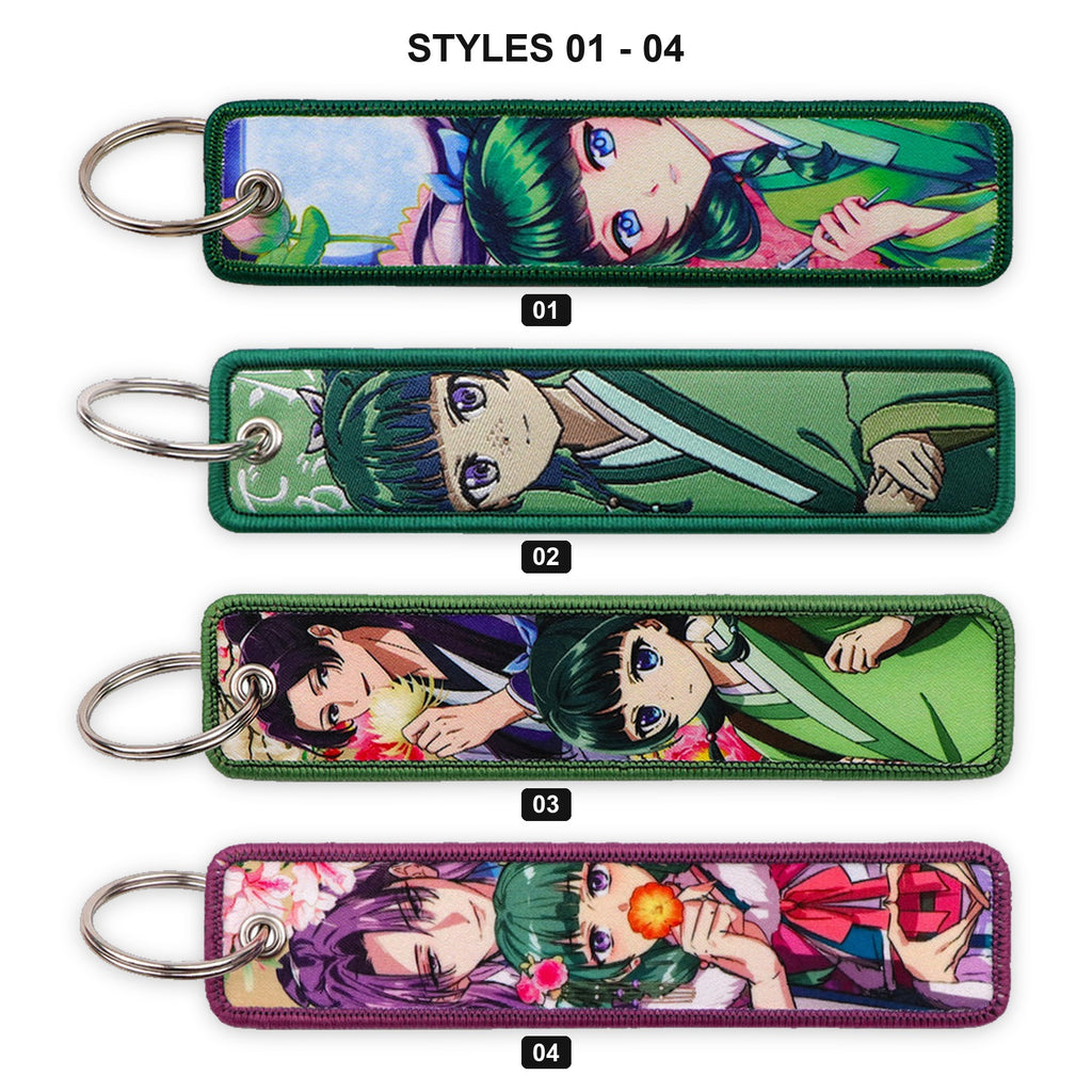 Apothecary Girl Collection woven keychain style chart 1 with style numbers