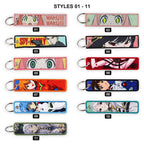 Spy & Mecha Collection woven keychain style chart 1 with style numbers